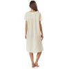 Casual Nights Women's Short Sleeve Eyelet Embroidered House Dress - 3 of 4