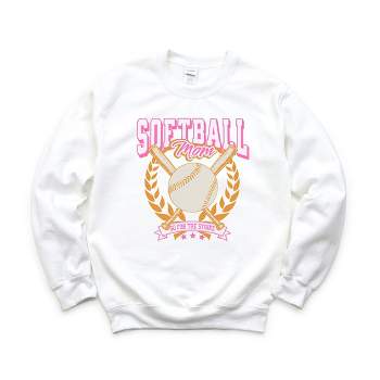 Simply Sage Market Women's Graphic Sweatshirt Softball Mom Crossed Bats