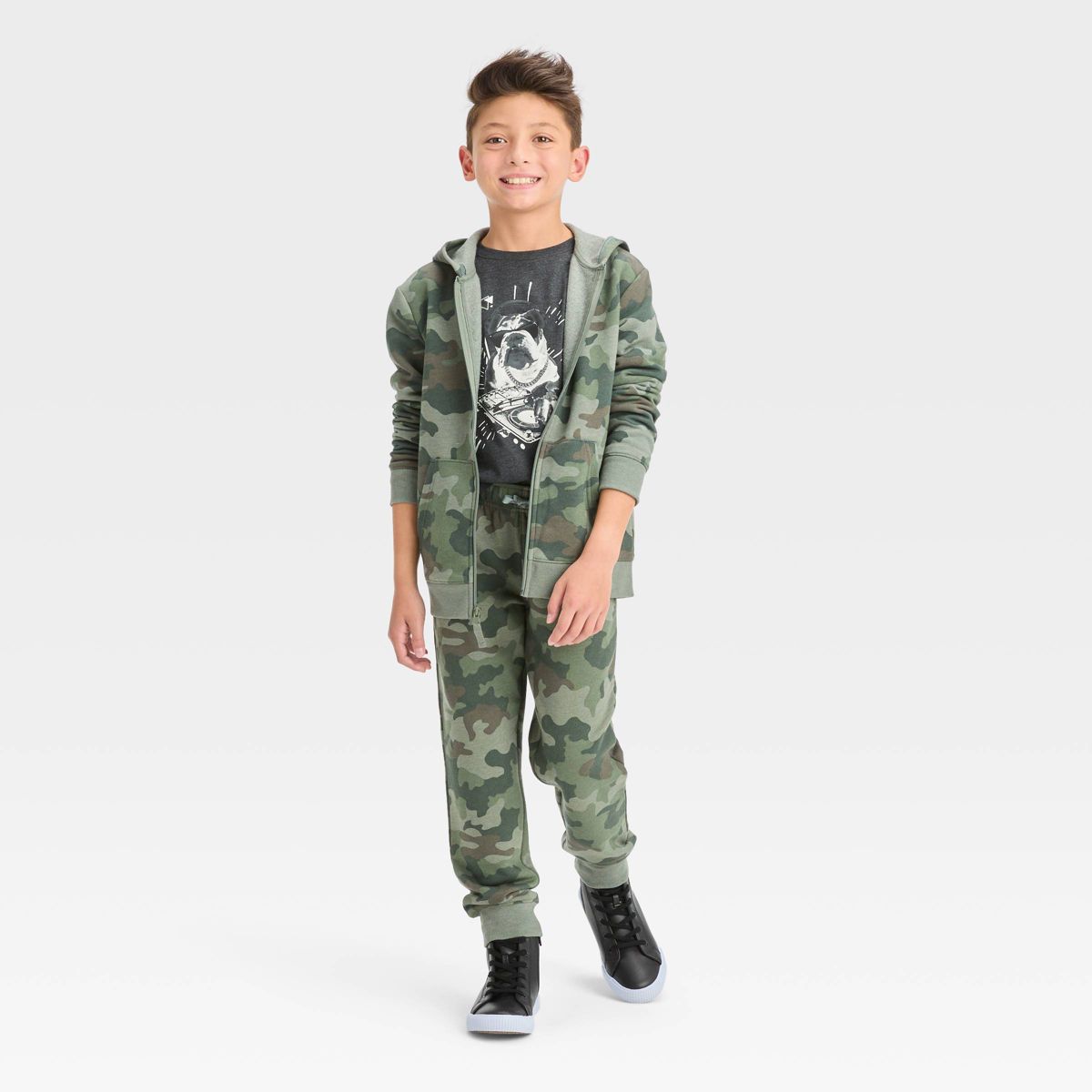 Boys' Fleece Zip-Up Sweatshirt - Cat & Jack™ - thumbnail 9