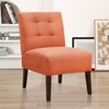 SEVOBAL Accent Chairs Modern Armless Lounge Chair with Tufted Upholstery and Wooden Legs, Orange, 21"*29.13"*34.25" - 4 of 4