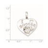 Black Bow Jewelry Sterling Silver 22mm Polished I Love Soccer Heart Pendant - 2 of 3
