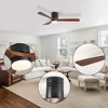 52" Ceiling Fan with Light and Remote, Black Housing with 3 Dark Walnut Blades, Reversible DC Motor for Living Room - 4 of 4