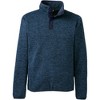 Lands' End Unisex Sweater Fleece Snapneck Pullover - 2 of 4