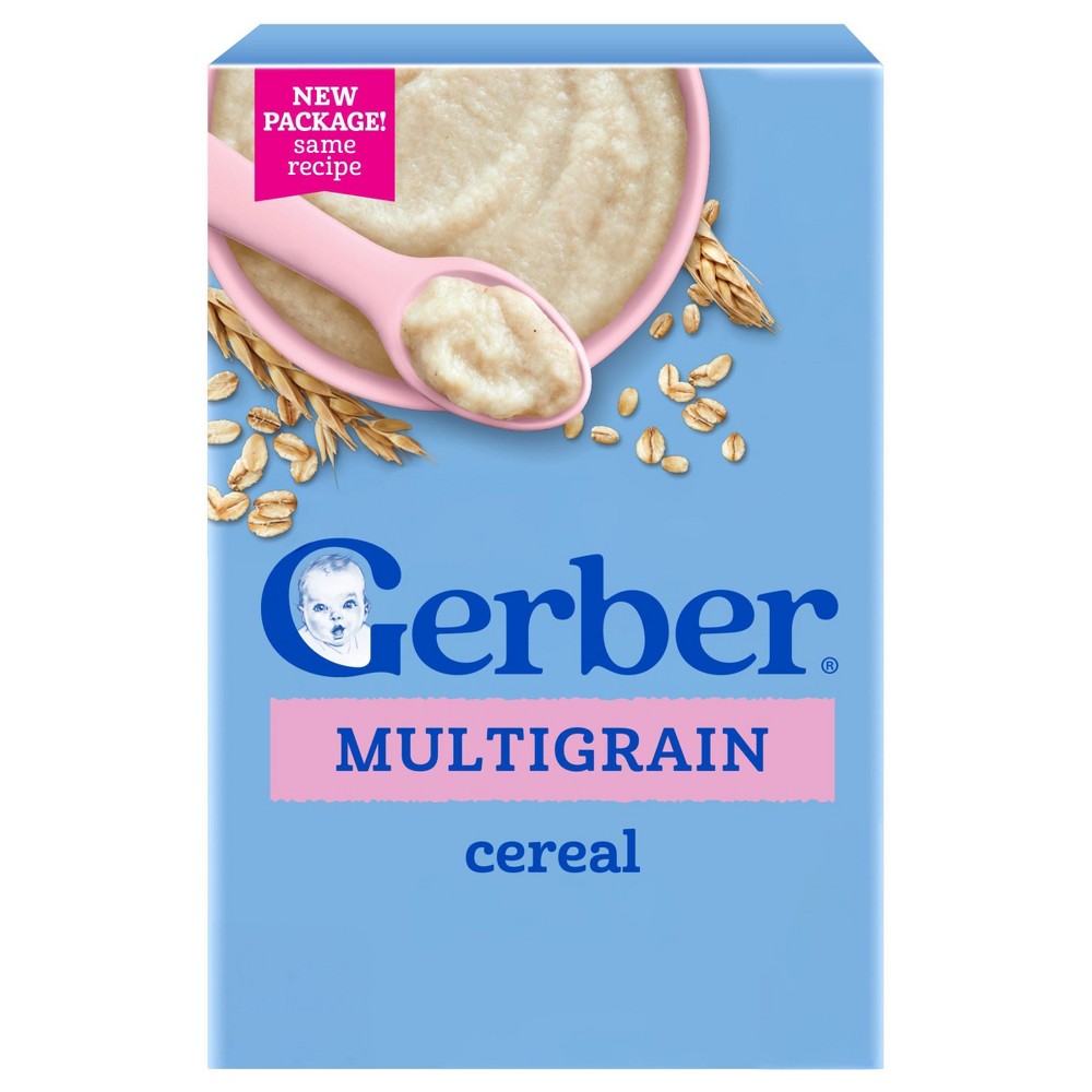 Gerber Non-GMO Baby Food Stage 2 Multi-Grain Baby Cereal - 8oz: Kosher, Cholesterol Free, Whole Grain, No Artificial Flavors