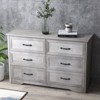5/6 Drawer Dresser Farmhouse Storage Cabinet, Tall Chest of Drawers, Modern Wood Large Storage Closet Organizers for Living Room, Entryway, Hallway - 3 of 4