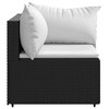 vidaXL Patio Corner Sofa Black PE rattan Compact Adjustable Feet - 4 of 4