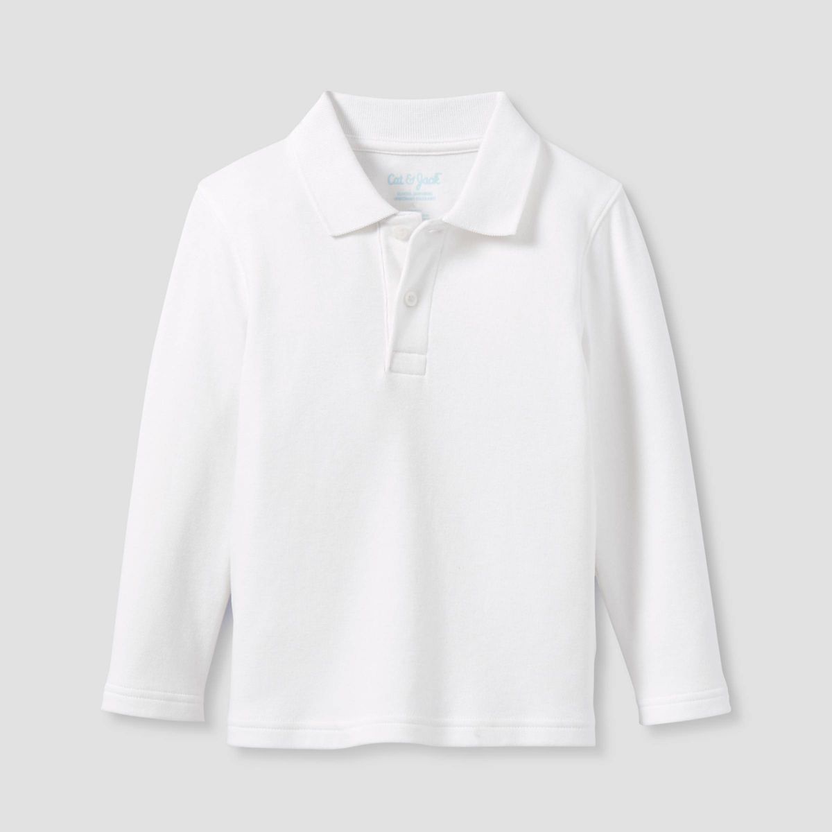 Toddler Boys' Long Sleeve Interlock Uniform Polo Shirt - Cat & Jack™
