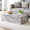 Rectangle Wood Coffee Table Block Central Table MDF Tea Table-Cuddlewood - 3 of 4