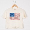 Simply Sage Market American Bow Flag Coquette Boxy Crop Top - 3 of 4