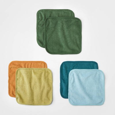 Baby Boys&#39; 6pk Knit Wash Bath Towel - Cloud Island&#8482; Olive Green