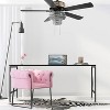 52" LED Metal Punched Crystal Lighted Ceiling Fan Silver - River of Goods: 5-Blade Chandelier Fan, Reversible Motor - 4 of 4