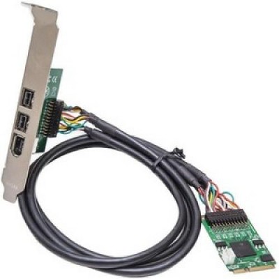 IO Crest Mini PCIE Firewire Card - Mini PCI Express - Plug-in Card - 3 Firewire Port(s) - 1 Firewire 400 Port(s) - 2 Firewire 800 Port(s) - PC