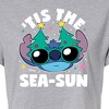 Women's - Lilo and Stitch - Tis the Sea-Sun Christmas Cropped Graphic T-Shirt - 2 of 4