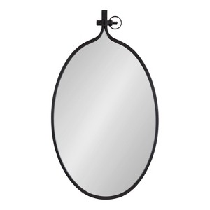 Kate and Laurel Yitro Metal Framed Wall Mirror, 20x34, Black - 1 of 4