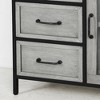 Wood and Metal One Door Cabinet with 3 Drawers & Divided Storage - StyleCraft - 3 of 4