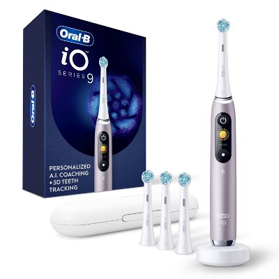 Oral-b Io Series 9 Electric Toothbrush With 4 Brush Heads - Rose Quartz ...