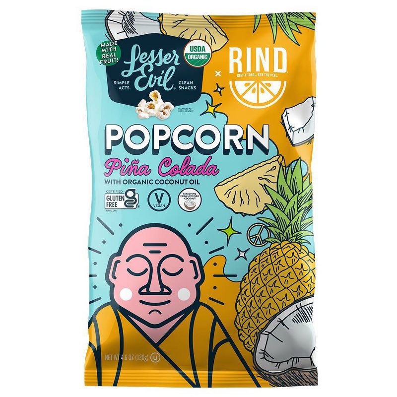 LesserEvil Organic Popcorn Pina Colada - 4.6oz, 1 of 7