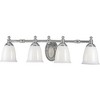 Progress Lighting, Victorian Collection, 4-Light Bath Fixture, Polished Chrome, Triplex Opal Glass Shade - 2 of 3