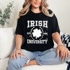 Simply Sage Market Women's Irish University Clover Short Sleeve Garment Dyed Tee - 2 of 4