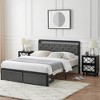 WhizMax 2 Drawer Nightstand Set of 2, Modern Mirrored Night Stand with Crystal Handle, Bedside Furniture for Bedroom Living Room, White - 2 of 4
