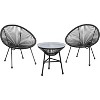 Heynemo 3 Piece Patio Bistro Set, Outdoor Acapulco Chair and Table Set, All-Weather Patio Furniture Set for Yard Balcony Poolside - 3 of 4