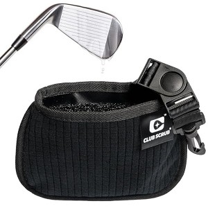 Club Scrub Mini Microfiber Club and Ball Cleaning Pouch - Black - 1 of 3