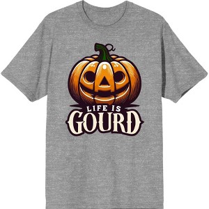 Halloween Life is Gourd Adult Crew Neck Short Sleeve Tee - 1 of 2
