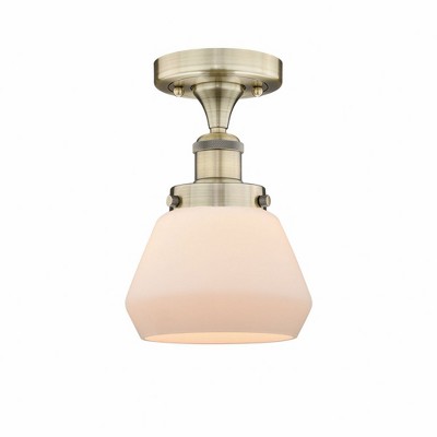 Fulton - 1 Light Semi-Flush Mount In Industrial Style-8.25 Inches Tall and 6.5 Inches Wide