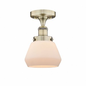 Fulton - 1 Light Semi-Flush Mount In Industrial Style-8.25 Inches Tall and 6.5 Inches Wide - 1 of 1