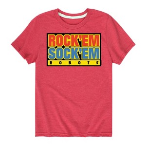 Boys' - Rock 'Em Sock 'Em Robots - Rock 'Em Sock 'Em Logo Short Sleeve Graphic T-Shirt - 1 of 4