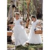 2Bunnies Paisley Lace Tulle Short Sleeve Maxi Flower Girl Dress - 4 of 4