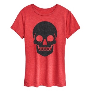 Women's - Instant Message - Skull Sparkle Short Sleeve Graphic T-Shirt - 1 of 4