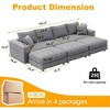 Kumasinova Corduroy Cloud Sofa with Cushions, Convertible Sofa Lounge Chair, Plush Modern 4-Seat Sofa, Easy Assembly, Couches for Living Room - 2 of 4