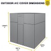 KHOMO GEAR Air Conditioner Cover – Waterproof Outdoor AC Unit Protector – Beige – Heavy Duty, All-Season Protection for Window & Wall-Mounted AC Units - 3 of 4