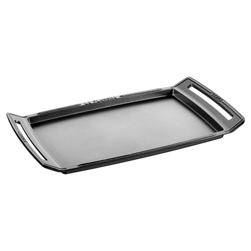 Imusa Large 20 x 12 Nonstick Double Burner Griddle with Metal Handles,  Black