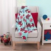 NoJo Marvel Spidey Light Blue, Red and White Super Soft Plush Toddler Blanket - 4 of 4