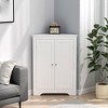 Floor Corner Cabinet, Bathroom Corner Storage Cabinet With Adjustable Shelf, Freestanding Narrow Cabinet Organizer for Bathroom Living Room - 2 of 4