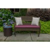 Casual Cushion Solid Sunbrella Fabric 1-Piece Indoor/Outdoor Wicker Bench Cushion, 43.5"W x 19.5"L - 2 of 4