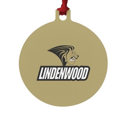 Lindenwood University Secondary Logo Aluminum Holiday Christmas Tree Ornament