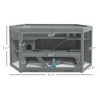 SKYONE 3-Tier Gray Wooden Hamster Cage with Seesaws, Hideouts & Tray - Small Animal Activity Play - 2 of 4