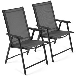 Yaheetech 2pcs Outdoor Texteline Folding Dining Chairs - 1 of 4