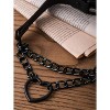 Summit Adventure Goth Heart Choker Necklace – PU Leather Punk Chain, Gothic Jewelry Gift for Women & Men - 4 of 4