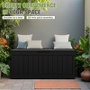 82-Gallon Resin Deck Box with Lock, Water-Resistant Outdoor Storage for Patio Furniture Cushions, Pool Toys & Garden Tools - 3 of 4