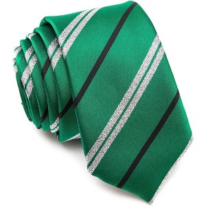 Spooky Central Green Wizard School Necktie with Glitter for Halloween Costumes, Cosplay School Uniform - 1 of 4