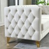 3+3 Velvet Tufted Sofa Set with Metal Legs & Nailhead Trim - 4 of 4