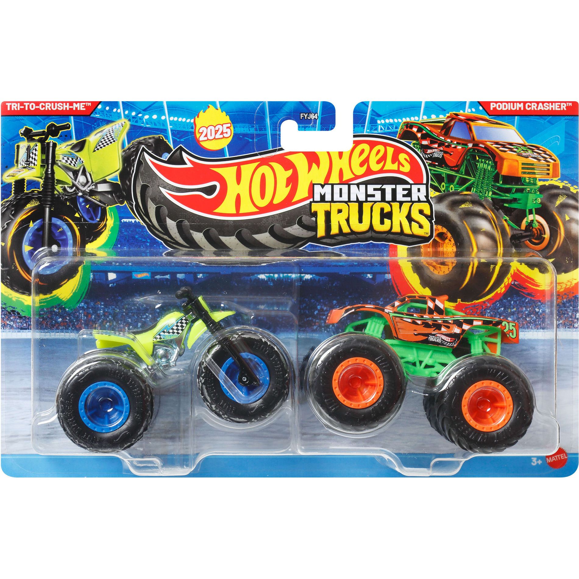 Hot Wheels Monster Trucks Diecast Demolition Doubles 2pk - 1:64 Scale