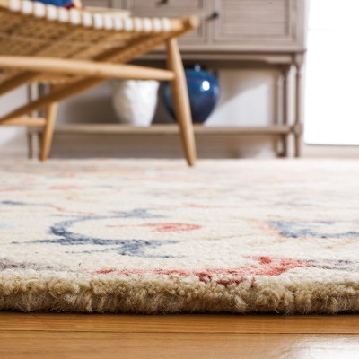 Elegance Hand-Tufted Wool Area Rug in Beige & Rust, 8' x 10'