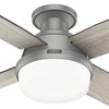 Hunter Dempsey 44" Lighted Ceiling Fan Matte Silver Finish with 4 Blades and Integrated LED for Modern Interiors - 2 of 4