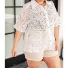 Women's Head in the Clouds Lace Button Down - VERY J - 2 of 3