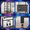 Bestier 44” Gaming Desk with LED Lights, PC Gamer Desk with 4 Tier Adjustable  Shelves & Storage Bag, Computer Office Desk for Small Spaces - 3 of 4